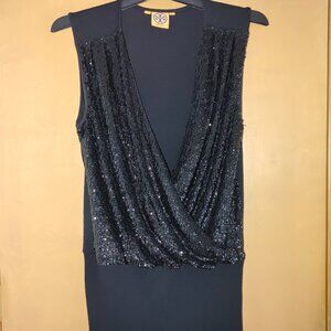 TORY BURCH Woman's Sleeveless Beaded Knit Top Size M Pre-owned